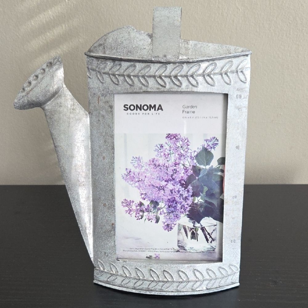 Sonoma Silver Watering Can Picture Frame
